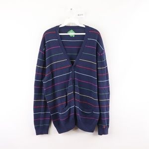 Maide Bonobos Mens XL Striped Cardigan Sweater